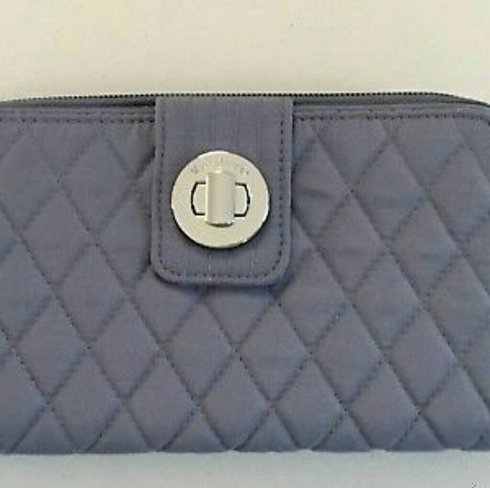 Vera Bradley Carbon Grey Microfiber Wallet